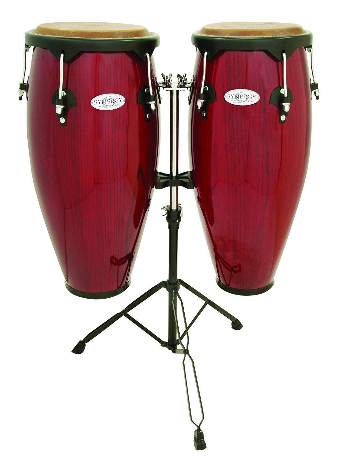 Toca 2300RR Synergy Series Wood Conga Set with Stand Red