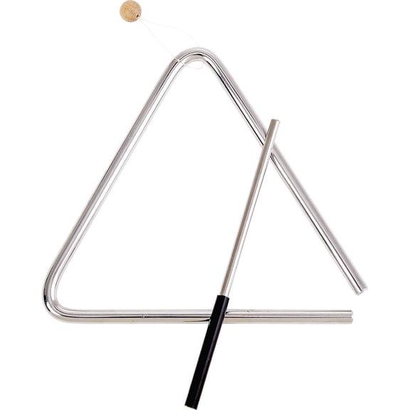 Toca Triangle 8 in. 8 in. heavy-gauge steel includes beater with rubber handle