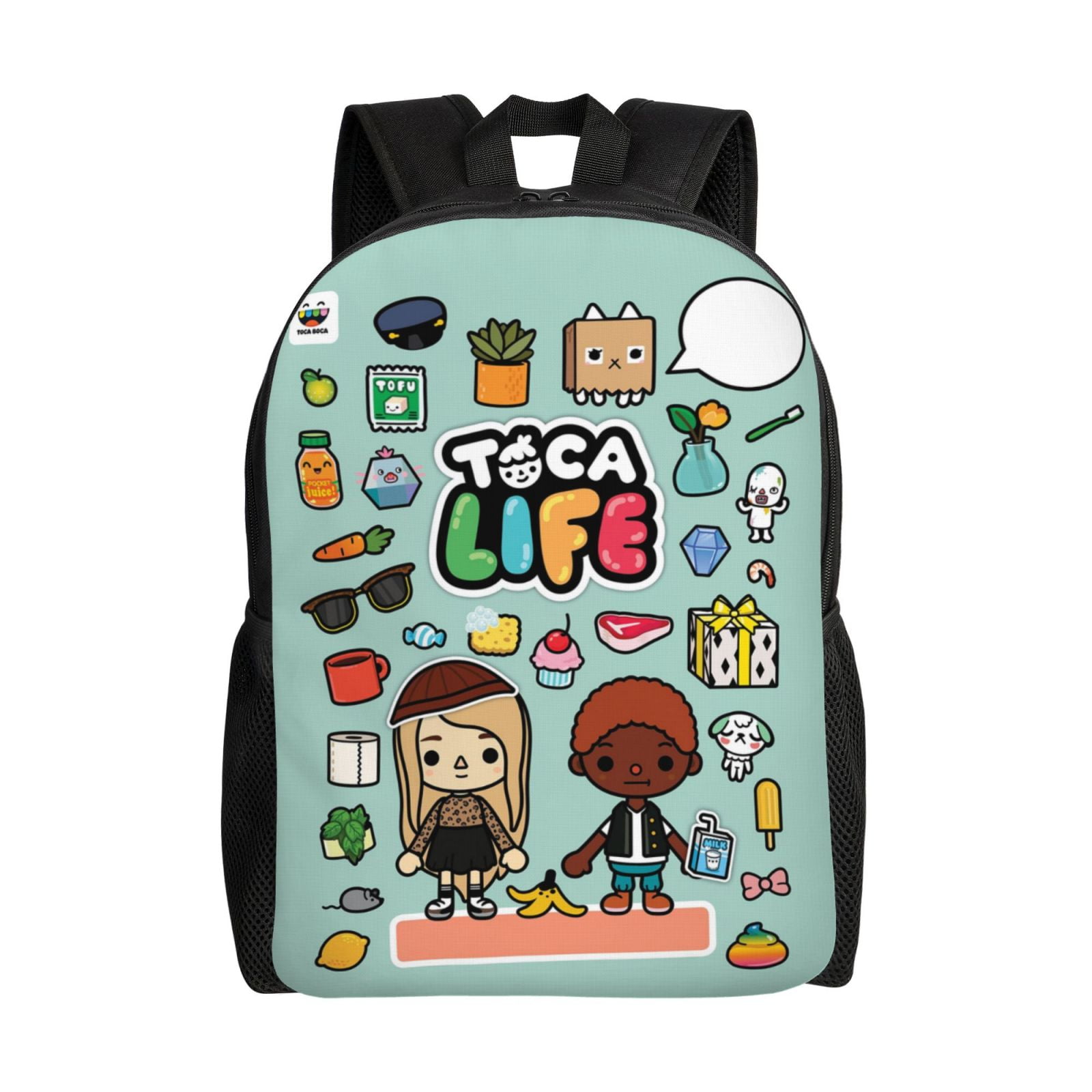 Toca Boca Backpack Lightweight Unisex Basic Daypack Bookbag Laptop