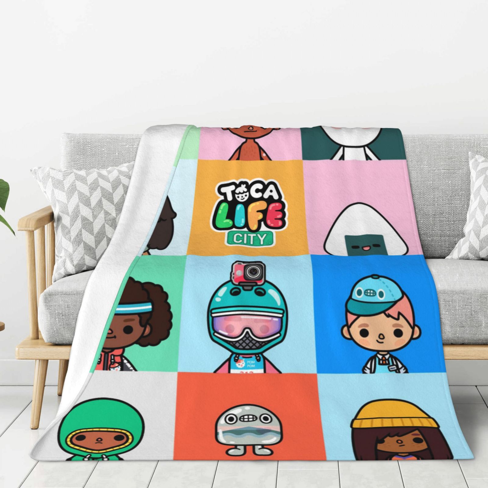 Toca Boca Life Thick Blanket Cozy Soft Fuzzy Antipilling Flannel Throw