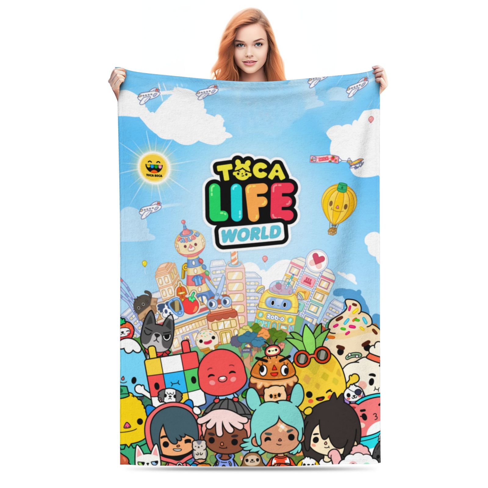 Toca Boca Life World Soft Blanket Fuzzy Fleece Antipilling Flannel