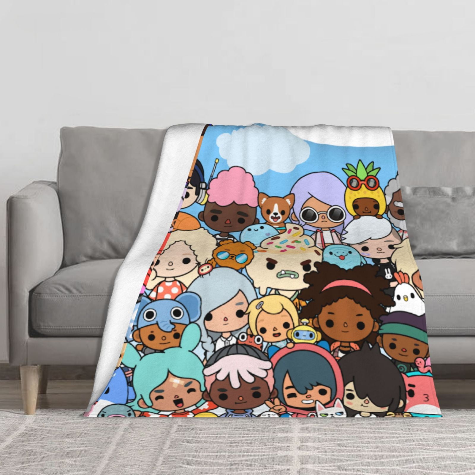 Toca Boca World Blanket Luxury Soft Fuzzy Flannel Fleece Throw Blanket