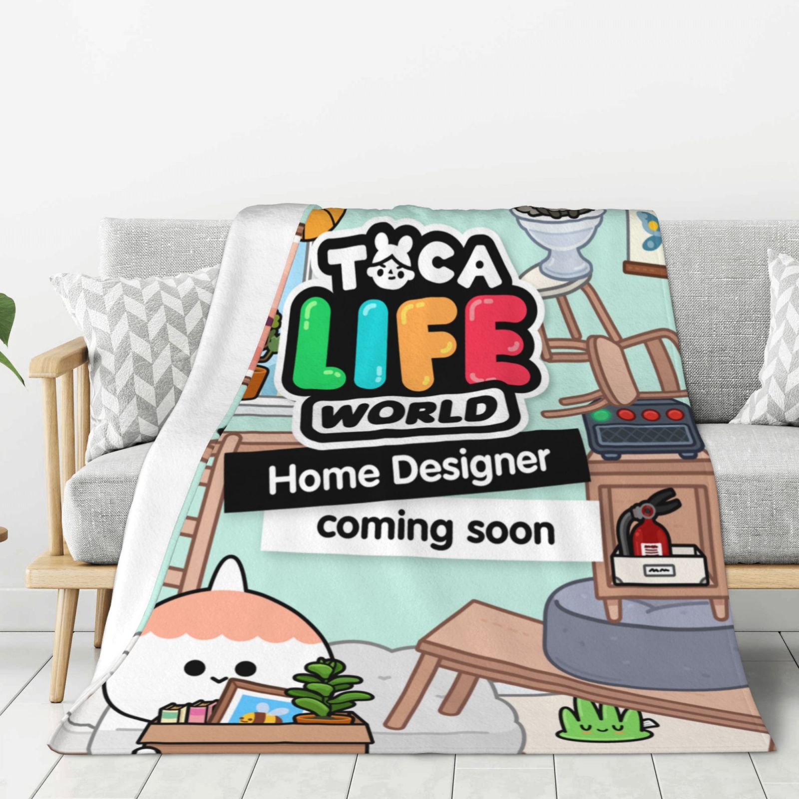 Toca Boca World Thick Blanket Cozy Soft Fuzzy Antipilling Flannel