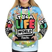 Toca Life Boca Game Sweatshirt For Womens Fashion Hoodies Pullover Athletic Daily Hoody Hooded Clothing Gift Small
