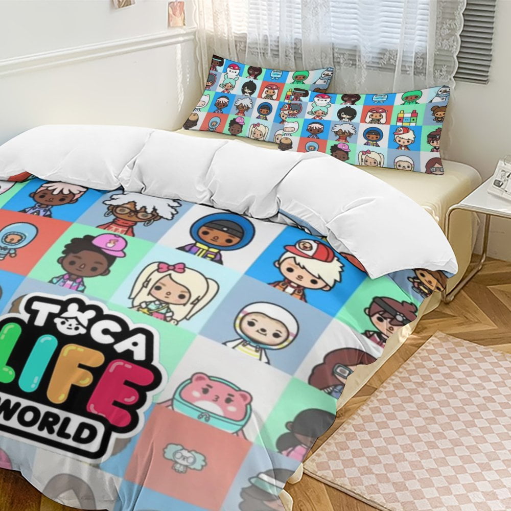 Toca Life World 3-Piece Bedding Set Soft Warm And Comfortable Soft Bed ...