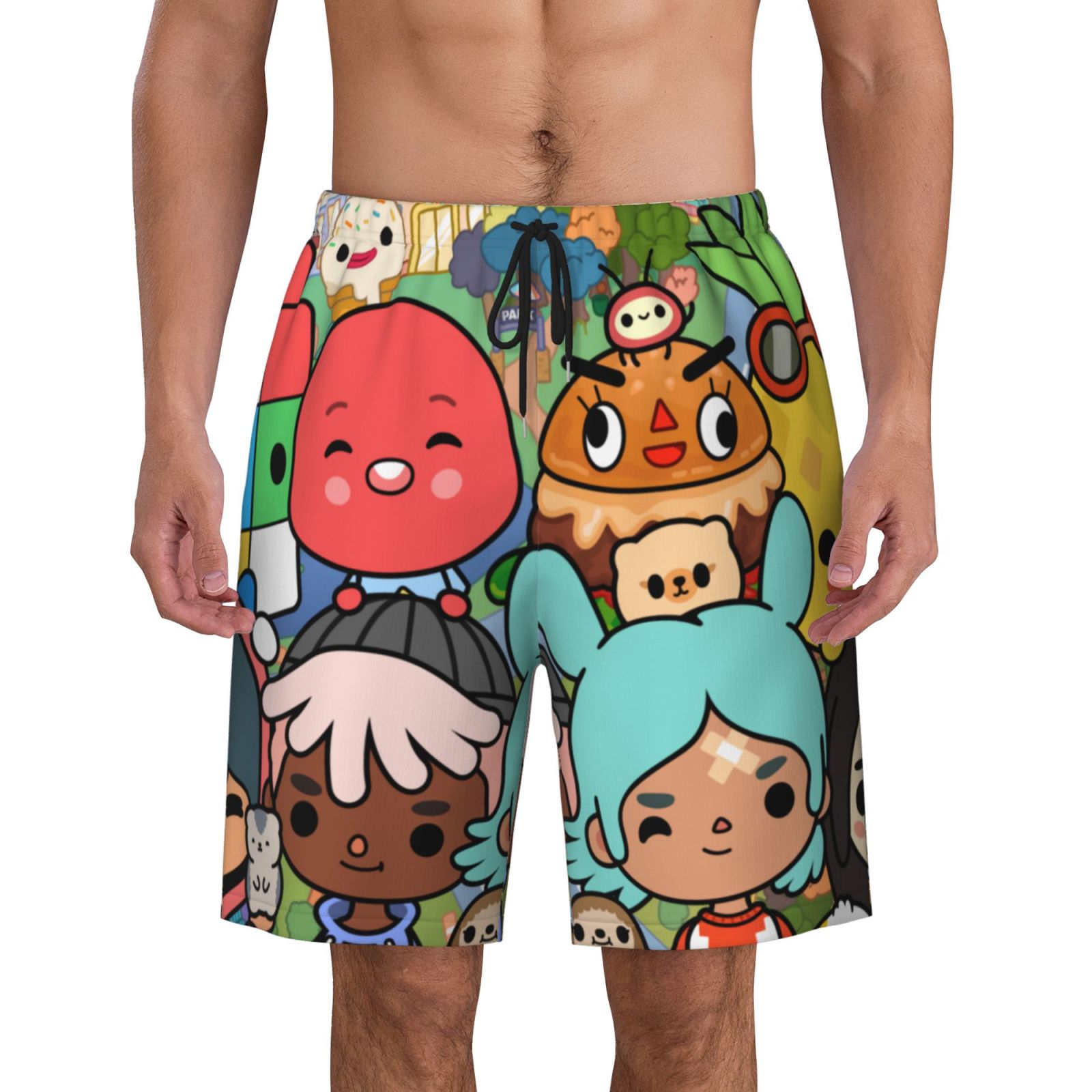 Toca Life World Boys Swim Trunks Quick Dry Swim Shorts Kids Bathing