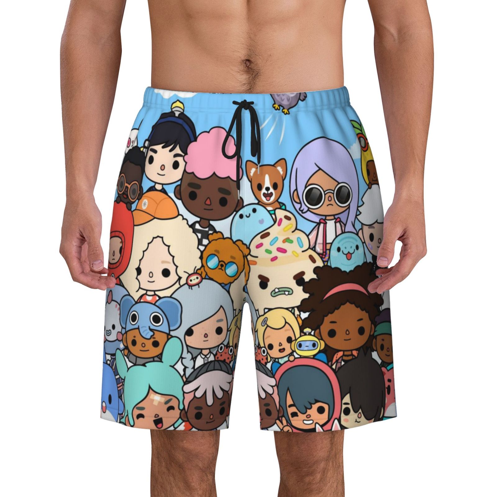 Toca Life World Boys Swim Trunks Quick Dry Swim Shorts Kids Bathing