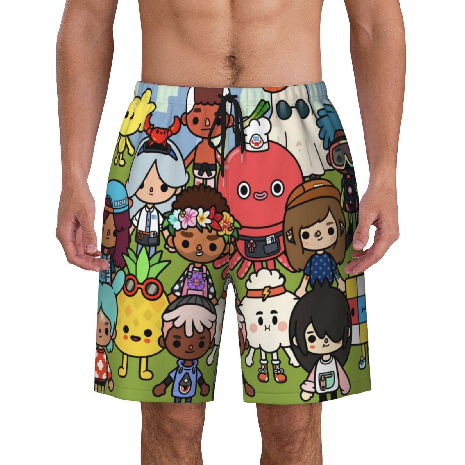 Toca Life World Boys Swim Trunks Quick Dry Swim Shorts Kids Bathing