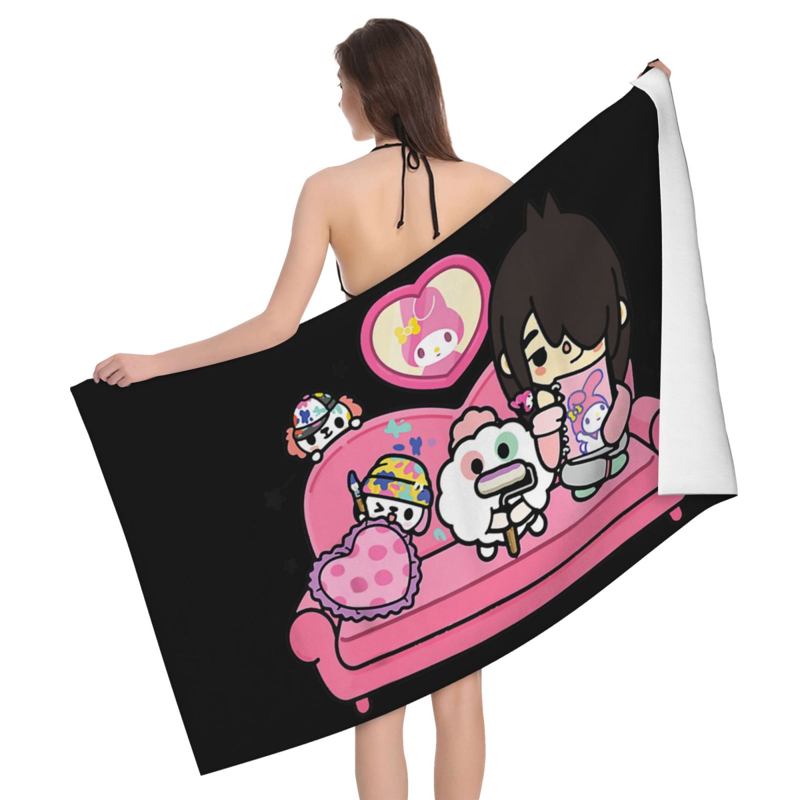 Toca Life World Oversized Beach Towel 32x52 in, Soft Extra Large Big