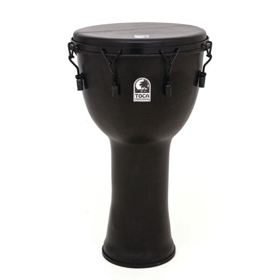 Toca 14" Freestyle Mechanically Tuned Djembe w/Bag, Black Mamba