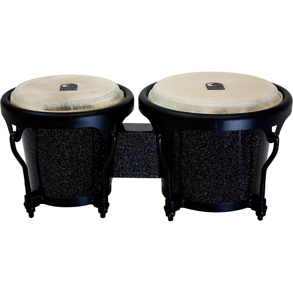 Toca Player's Series ボンゴ Toca Player's Series Black Sparkle Wood Bongos 6 and 7 in