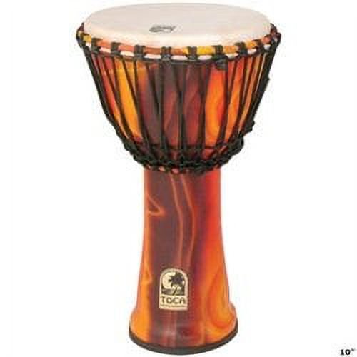 Toca SFDJ-7F 7 in. Freestyle Rope Tuned Djembe, Fiesta