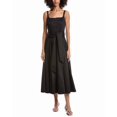 thumbnail image 1 of Toccin womens  Cady Tie Front Corset Midi Dress, 8, Black, 1 of 3