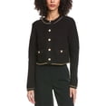 thumbnail image 1 of Toccin womens  Cecilia Textured Cotton Knit Jacket, XL, Black, 1 of 3
