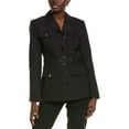 thumbnail image 1 of Toccin womens  Charlie Safari Belted Blazer, 2, Black, 1 of 3