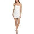 thumbnail image 1 of Toccin womens  Draped Bow Mini Cocktail Dress, 12, White, 1 of 2