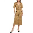 thumbnail image 1 of Toccin womens  Finn Safari Midi Dress, 10, Brown, 1 of 3