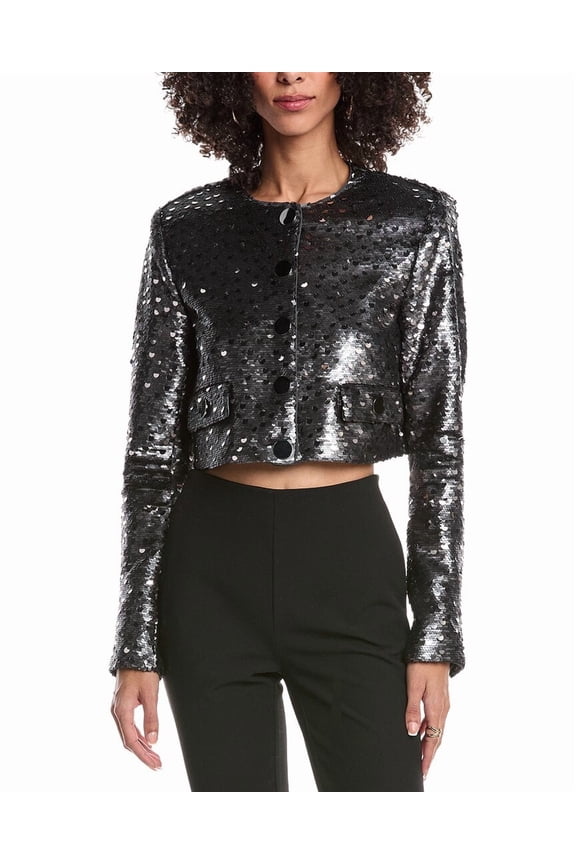 womens Jones Cropped Jacket, 8, Gray