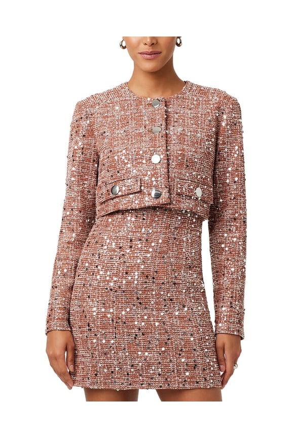 womens Lainey Cropped Jacket, 4, Red