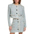thumbnail image 1 of Toccin womens  Lainey Cropped Tweed Jacket, 6, Blue, 1 of 3