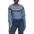 thumbnail image 1 of Toccin womens  Lottie Fairisle Wool-Blend Sweater, s, Blue, 1 of 3