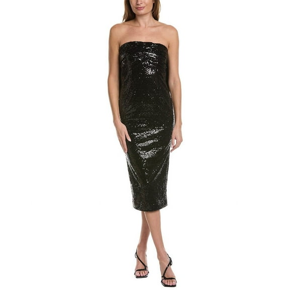 Toccin womens  Loulou Draped Bow Gown, 2, Black