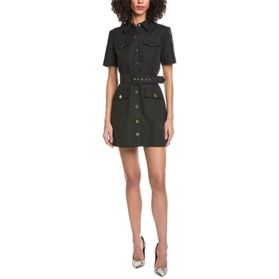 Toccin womens Lydia Snap Front Dress, 2, Black