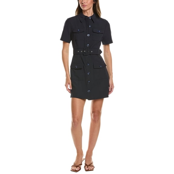 Toccin womens Lydia Snap Front Dress, 2, Navy