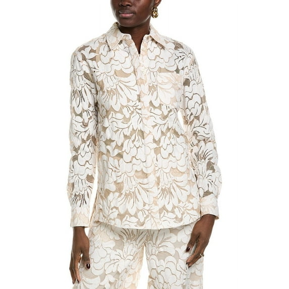 Toccin womens Riley Boyfriend Shirt, xs, White