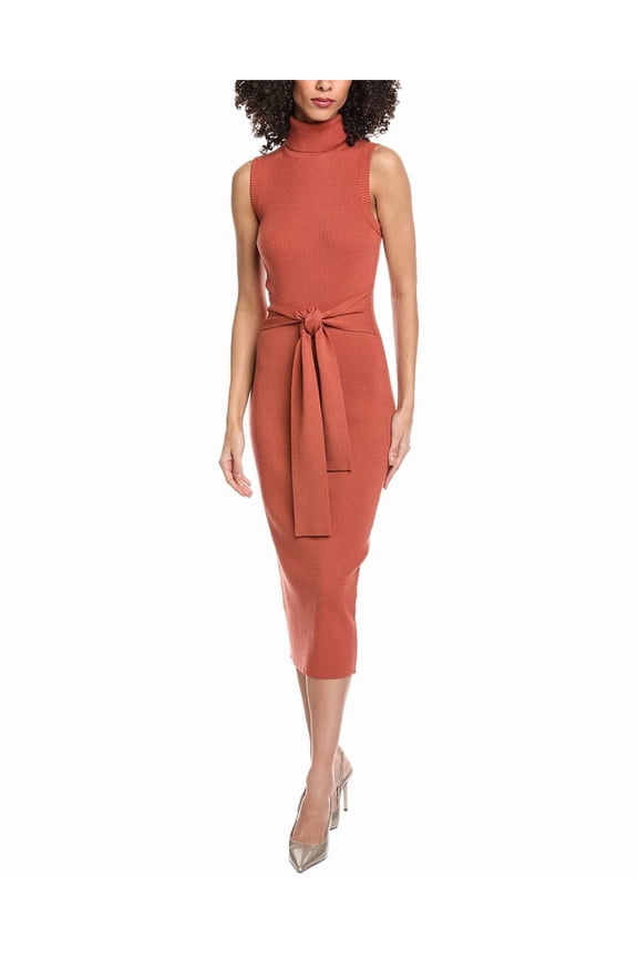 womens Rowan Knit Turtleneck Dress, m, Tan