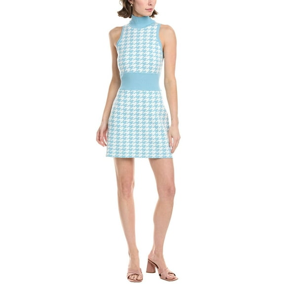 Toccin womens  Shelby Mock Neck Mini Dress, m, Blue