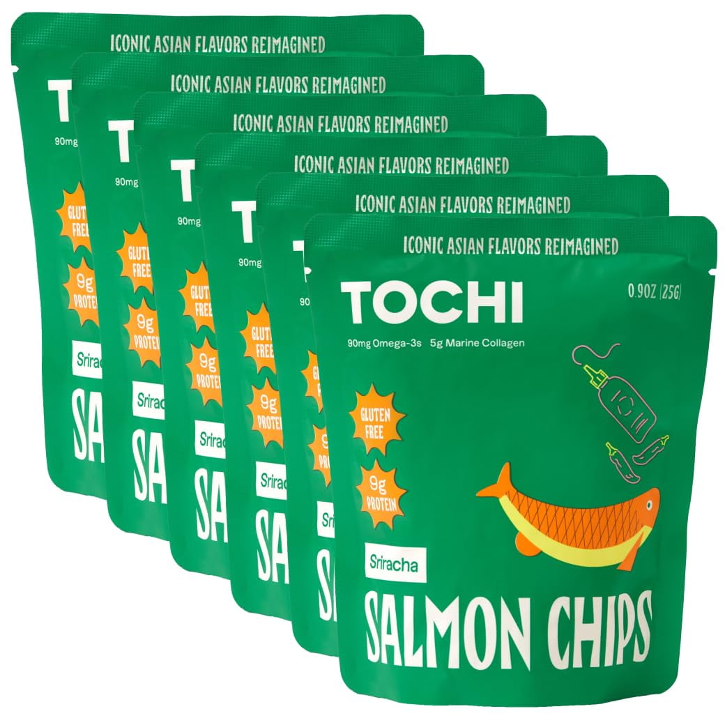 Tochi Norwegian Salmon Protein AIF4 Chips (6 pack) Healthy, Friendly, Gluten free, High