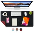 thumbnail image 1 of Tocorpie Dual-Sided Desk Pad 23x13" Waterproof PU Leather Desk Mat Keyboard Mat Large Black, 1 of 7