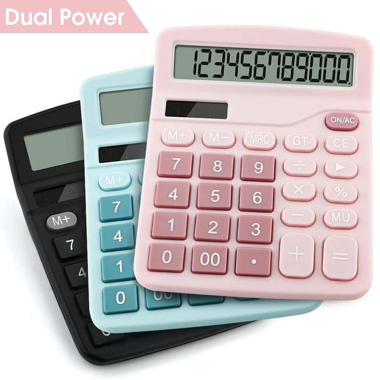 Tocorpie Office Desktop Calculator 12 Digit Solar Calculators Dual Power
