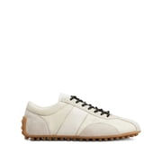 Tods Calzature Low-Profile Leather/Suede Sneakers Neutrals Womens
