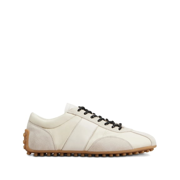Tod's Calzature Low-Profile Leather/Suede Sneakers Neutrals (Women's)