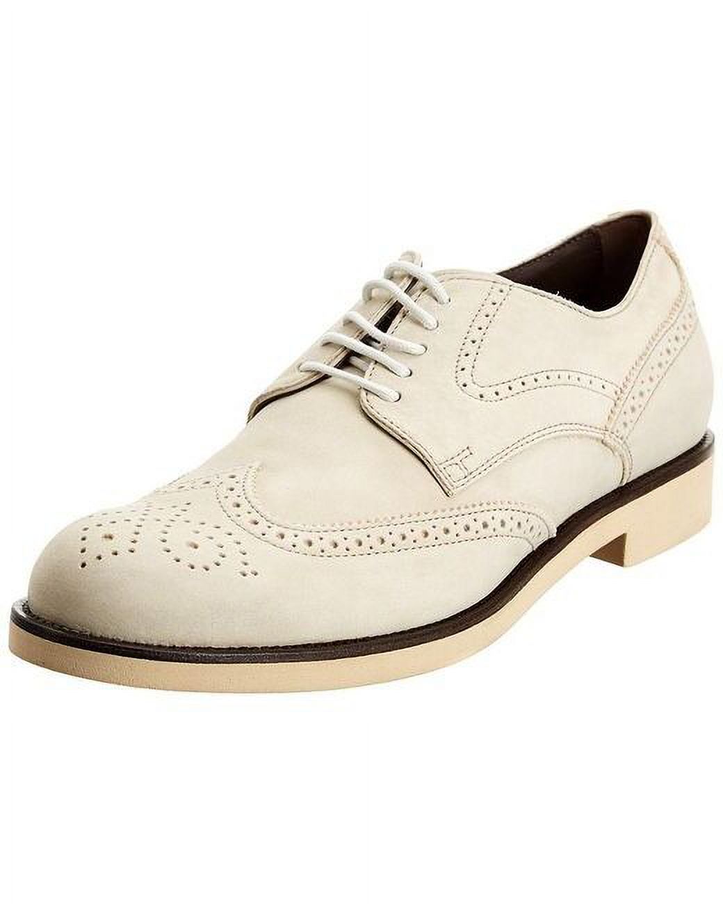 Tod's Men's Allacciato Natural Off White Suede Shoes Wingtip Lace Up Shoes (ARGILLA, 11.5 UK / 12.5 US) - image 1 of 3