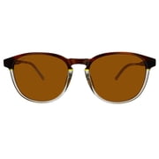 Tods TO0280-56E Unisex Havana/Clear Acetate Sunglasses Brown Lens