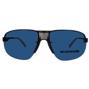 Tods TO0343-20V Unisex Gray Metal Sunglasses Blue Lens