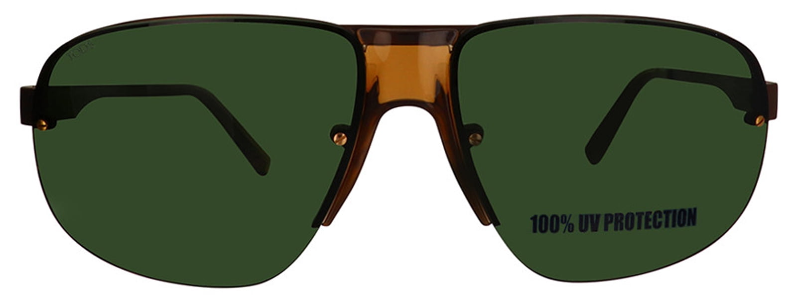 Tods TO0343-45N Unisex Brown Metal Sunglasses Green Zambia 