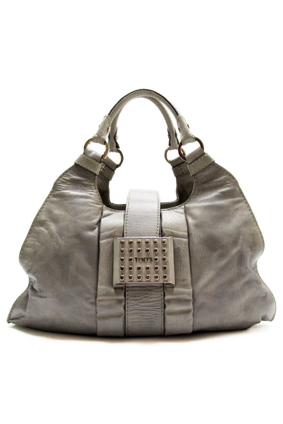 Pre-Owned Tod's handbag, leather, grey, women's, t19266a (Good)