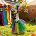 thumbnail image 1 of Todaioua 1 Set Mardi Gras Porch Goose Outfits Carnival Porch Yard Goose Clothes Costume Fits Large 23'' Cement for Garden Yard Statue Pathway Decorations, 1 of 7