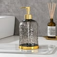 thumbnail image 1 of Todaioua 15 oz Ripple Pattern Glass Soap Dispenser, Kitchen and Bathroom Refillable Soap Dispenser with Rust Resistant Plastic Pump for Hand Soap, Lotion Glass Liquid Dispenser, 1 of 6