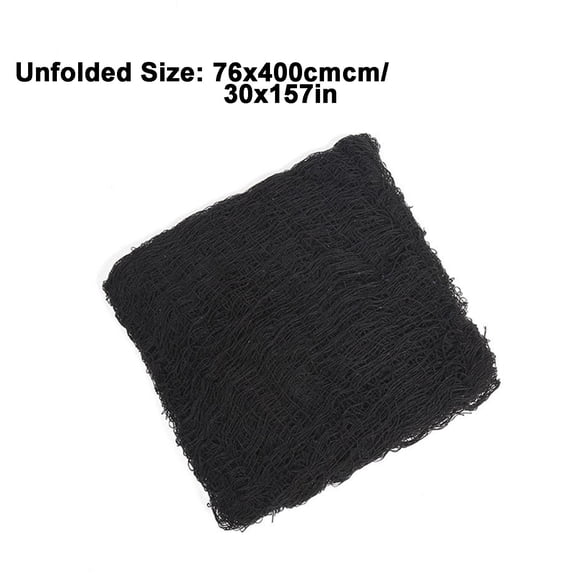 Todaioua 157" x 30" Halloween Creepy Cloth Decoration, Black Spooky Fabric Cloth Scary Gauze Cheesecloth for Haunted House Halloween Party Yard Wall Indoor Outdoor Decor