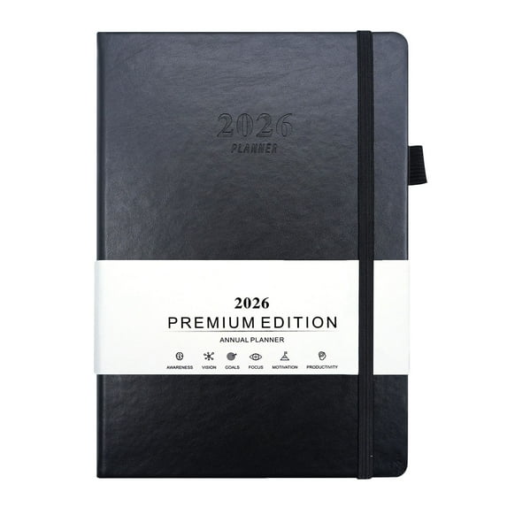 Todaioua 2026 Planner - 2026 Planner Weekly and Monthly, JAN 2026 - DEC 2026, Calendar Planner with Hardcover,Thick Paper, Notes Pages, Pen Loop - Black
