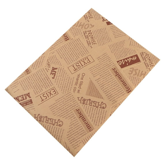 Todaioua 50 Pcs Deli Wax Paper Sheets for Food Basket Liners 11 x 15 Inch Old Newspaper Style Printed Greaseproof Deli Paper for Wrapping Breads Burgers French Fries Sandwiches