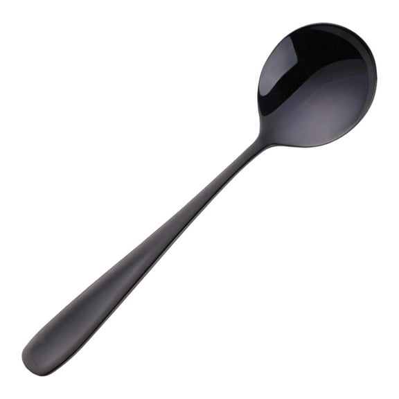 Todaioua Bouillon Spoon Sets, 7-Inch Round Soup Spoons, Stainless Steel Finished Table Dinner Spoons for Mixing, Cocktail Stirring, Tea, Coffee, Milkshake, Cold Drink