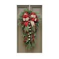 thumbnail image 1 of Todaioua Christmas Door Cover Banner Green Pine Branch Red Bow Hanging Backdrop Photography Decoration 71x35 Inch Outdoor Winter Decor Photography Banner, 1 of 7