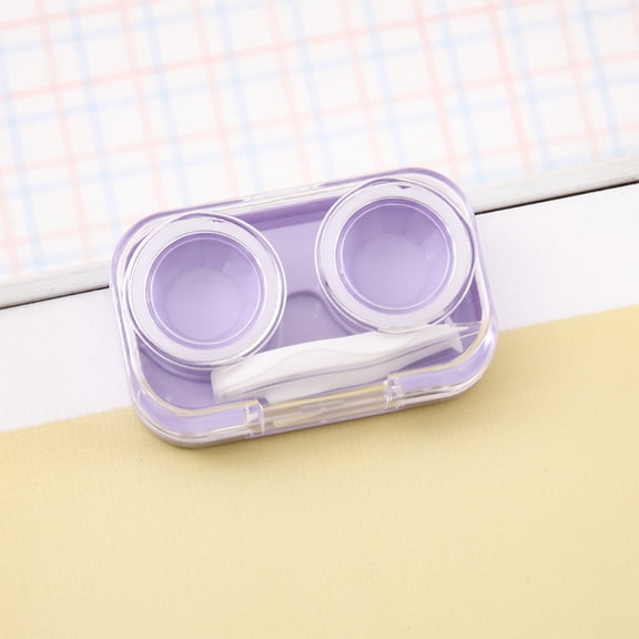 Todaioua Clear Contact Lens Case Flip Top, Leakproof Contact Case Holder, Cute Contact Kit with Tweezers Remover Tool Solution Bottle for Travel & Home