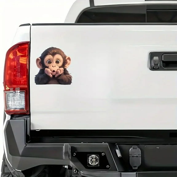 Todaioua Cute Monkey Cartoon Decal Sticker, Decorative Animal Design, Monkey Sticker, Sticker Graphic - Auto, Wall, Laptop, Cell, Truck Sticker for Windows, Cars, Trucks